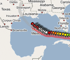 Hurricane Rita via Google Maps