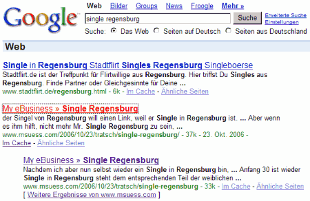 Single Regensburg mal Zwei
